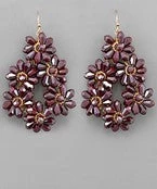 GOLDEN STELLA FLOWER TEARDROP EARRINGS