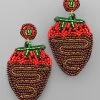 GOLDEN STELLA CHOCOLATE COVERED STRAWBERRY EARRINGS