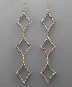 GOLDEN STELLA EARRINGS TRIANGLE CHANDELIER EARRING