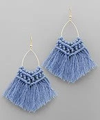 GOLDEN STELLA TEARDROP & TASSEL EARRINGS