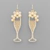GOLDEN STELLA CHAMPS AND BUBBLES EARRINGS