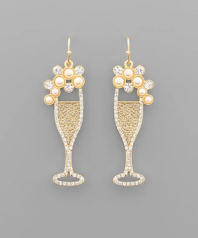 GOLDEN STELLA CHAMPS AND BUBBLES EARRINGS 1 GOLDEN STELLA CHAMPS AND BUBBLES EARRINGS