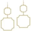 GOLDEN STELLA DOUBLE OCTAGON EARRINGS
