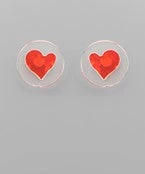 GOLDEN STELLA HEART DISC EARRINGS 1 GOLDEN STELLA HEART DISC EARRINGS