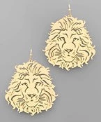 GOLDEN STELLA LION FILIGREE EARRINGS