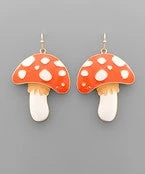 GOLDEN STELLA MUSHROOM EPOXY EARRINGS