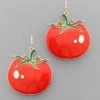 GOLDEN STELLA TOMATO EPOXY EARRINGS