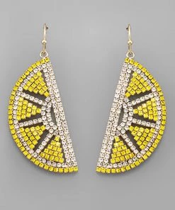 GOLDEN STELLA LEMON WEDGE EARRINGS