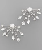 GOLDEN STELLA MULTI CRYSTAL LINE EARRINGS