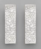 GOLDEN STELLA CRYSTAL CURVED BAR EARRINGS