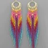 GOLDEN STELLA VINTAGE BEAD TASSEL EARRINGS