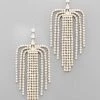 GOLDEN STELLA RHINESTONE TASSEL EARRINGS