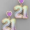 GOLDEN STELLA "21" EARRINGS