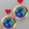 GOLDEN STELLA GLOBE EARRINGS