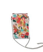 GOLDEN STELLA BEADED CELL PHONE CROSSBODY HANDBAGS/LUGGAGE