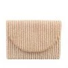 GOLDEN STELLA STRIPE BEAD CLUTCH