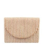 GOLDEN STELLA STRIPE BEAD CLUTCH