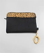 GOLDEN STELLA ANIMAL PRINT LEATHER POUCH KEY CHAIN HANDBAGS/LUGGAGE