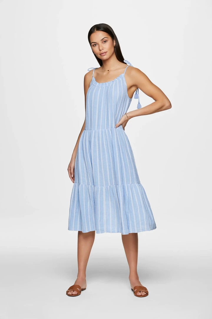 BeachLunchLounge WILLA TIE STRAP TIERED MIDI DRESS DRESSES 1 BeachLunchLounge WILLA TIE STRAP TIERED MIDI DRESS DRESSES