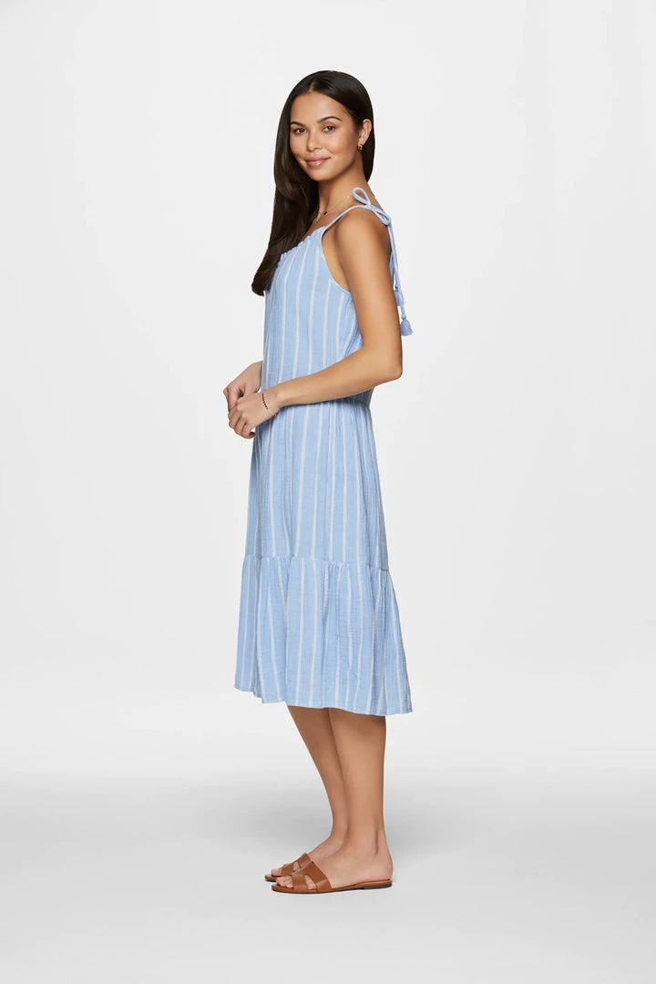 BeachLunchLounge WILLA TIE STRAP TIERED MIDI DRESS DRESSES 2 BeachLunchLounge WILLA TIE STRAP TIERED MIDI DRESS DRESSES