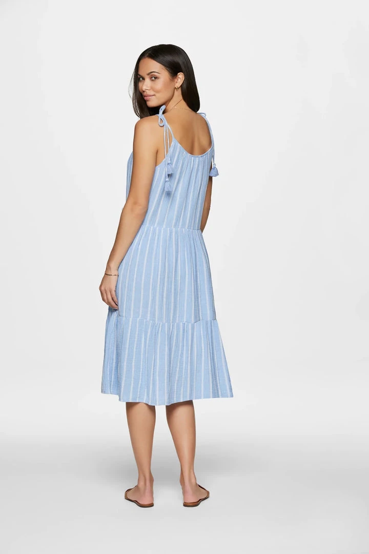 BeachLunchLounge WILLA TIE STRAP TIERED MIDI DRESS DRESSES 3 BeachLunchLounge WILLA TIE STRAP TIERED MIDI DRESS DRESSES