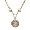 TAT2 DESIGNS INC GOLD MAXIMIANUS CRYSTAL BEZEL HORSEBIT NECKLACE NECKLACES