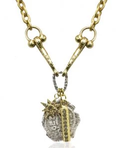 TAT2 DESIGNS INC NECKLACES GOLD CLUSTER MOLAT HORSEBIT NECKLACE