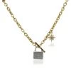 TAT2 DESIGNS INC TWO TONE KEEPSAKE STARDUST NECKLACE