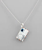 GOLDEN STELLA ENVELOPE CHARM NECKLACE