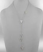 GOLDEN STELLA METAL CUTOUT TRIANGLE DROP NECKLACE