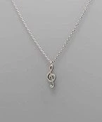 GOLDEN STELLA TREBLE CLEF NECKLACE