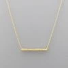 GOLDEN STELLA CZ BAR NECKLACE NECKLACES