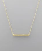 GOLDEN STELLA CZ BAR NECKLACE NECKLACES