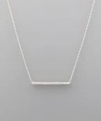 GOLDEN STELLA CZ BAR NECKLACE NECKLACES