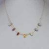 GOLDEN STELLA GOLD CHAIN NECKLACE WITH MULTICOLORED JEWELS