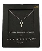 GOLDEN STELLA 24 KARAT WHITE GOLD DIPPED KEY NECKLACE