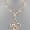 Zero Dress Code And The Dress Code HALF FILIGREE BUTTERFLY NECKLACE