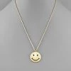 GOLDEN STELLA NECKLACES SMILEY FACE NECKLACE