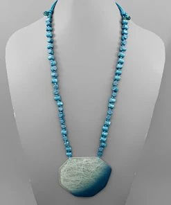 GOLDEN STELLA OMBRE RESIN PENDANT NECKLACE NECKLACES