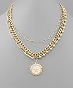 GOLDEN STELLA STAR 3 LAYER CHAIN NECKLACE NECKLACES