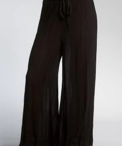 ELAN STRIPE ON STRIPE GAUZY WIDE LEG PANTS