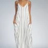ELAN DRESSES GAUZY STRIPE MAXI DRESS