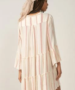 ELAN DRESSES STRIPE LONG SLEEVE DRESS