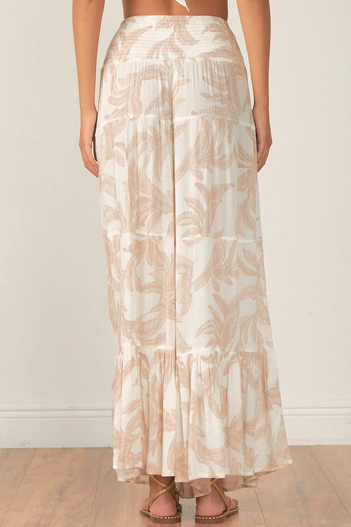 ELAN CREAM TAUPE MONO LEAF PANT 5 ELAN CREAM TAUPE MONO LEAF PANT