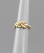 GOLDEN STELLA RINGS KNOT CUFF RING