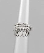 GOLDEN STELLA RINGS MARQUISE CHARMS & BALL RING SET