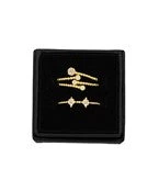 GOLDEN STELLA CZ MULTI LAYER RING SET RINGS