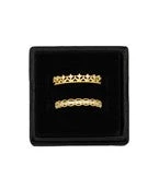 GOLDEN STELLA CZ GOLD DIPPED RING SET RINGS
