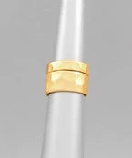 GOLDEN STELLA HAMMERED 2 RING SET RINGS