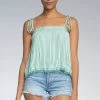 ELAN SPAGHETTI STRAP TIE TOP TOPS